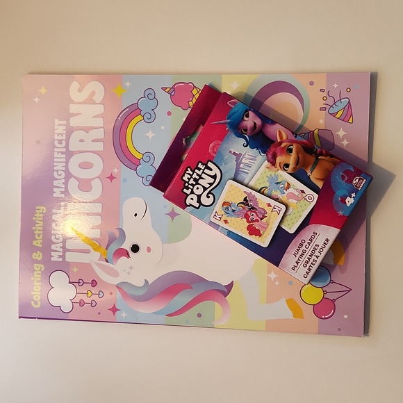 My Little Pony Jumbo Playing Cards with Unicorn Coloring Activity Book - Picture 1 of 7